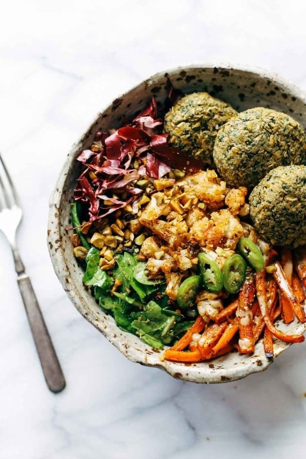 falafel with veggies