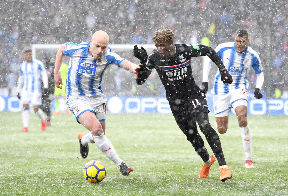 Wilfried Zaha had the Huddersfield players skating on ice at times on a welcome return to the starting line-uppremier