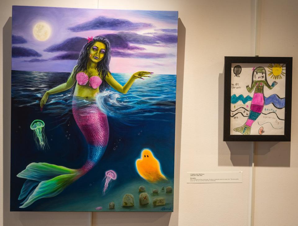 Mermaids are among the myriad cryptids rising into view as the Monster Makeover art exhibit and auction returns for 2023. The closing party, with silent auction of both kids' and adults' artwork, will begin at 5:30 p.m. Friday, in Harrison Galleries downtown.