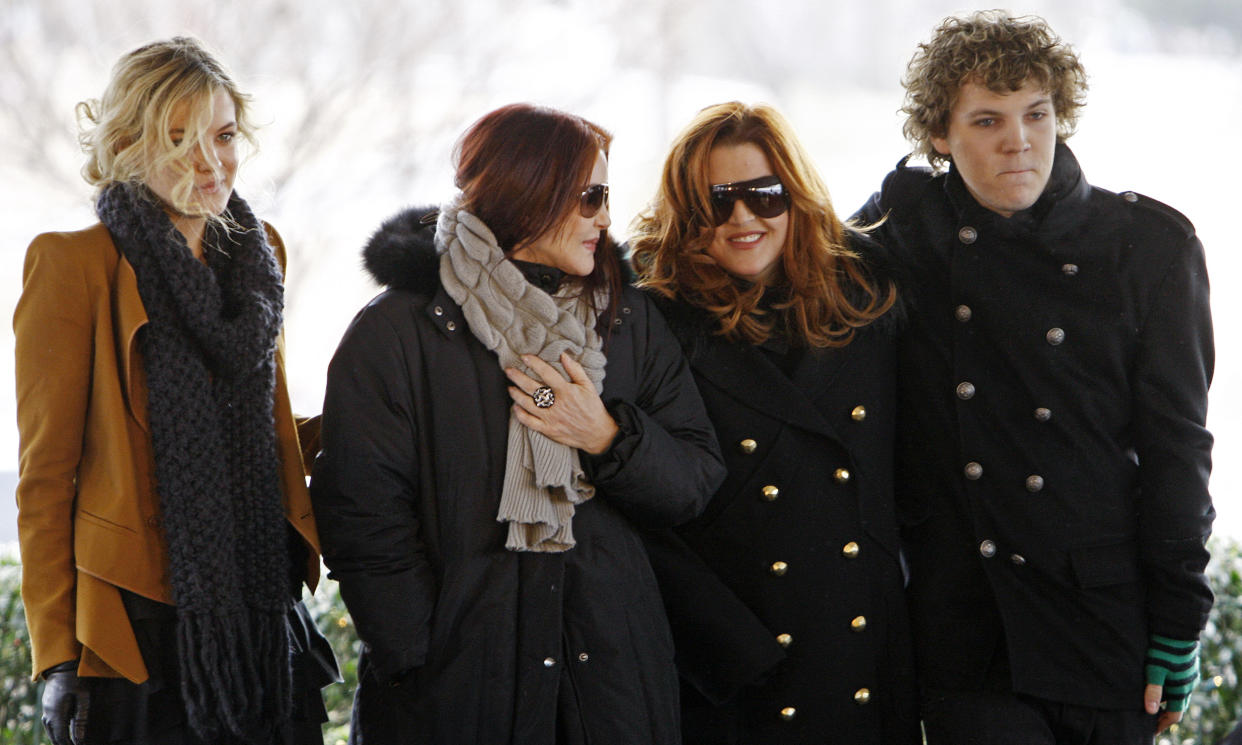 Priscilla Presley, Lisa Marie Presley, RIley Keough, Benjamin Keough (Mark Humphrey / AP)