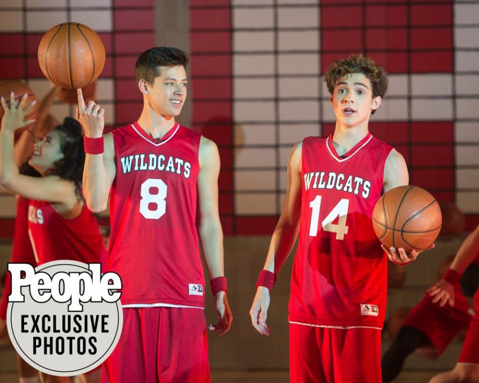 Matt Cornett (left) as Chad and Joshua Bassett as Troy in High School Musical: The Musical: The Series | Fred Hayes/Disney+