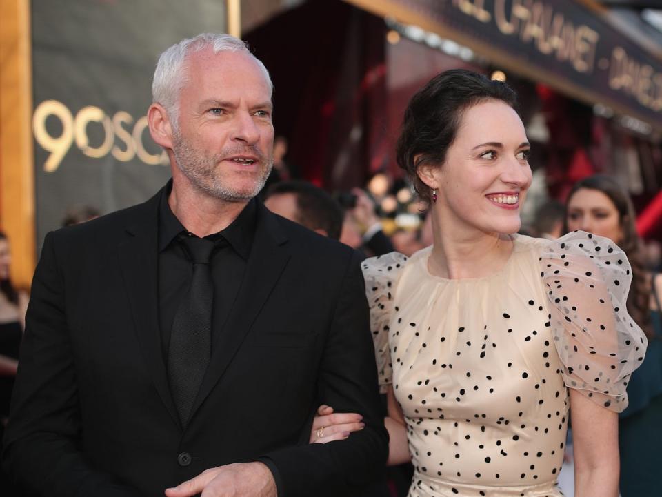 Martin McDonagh and Phoebe Waller Bridge at the 90th Annual Academy Awards in 2018 (Christopher Polk/Getty Images)