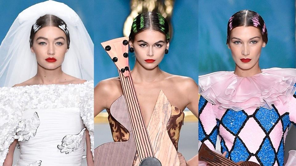 The models strutted down the runway in Picasso-inspired creations during Milan Fashion Week.