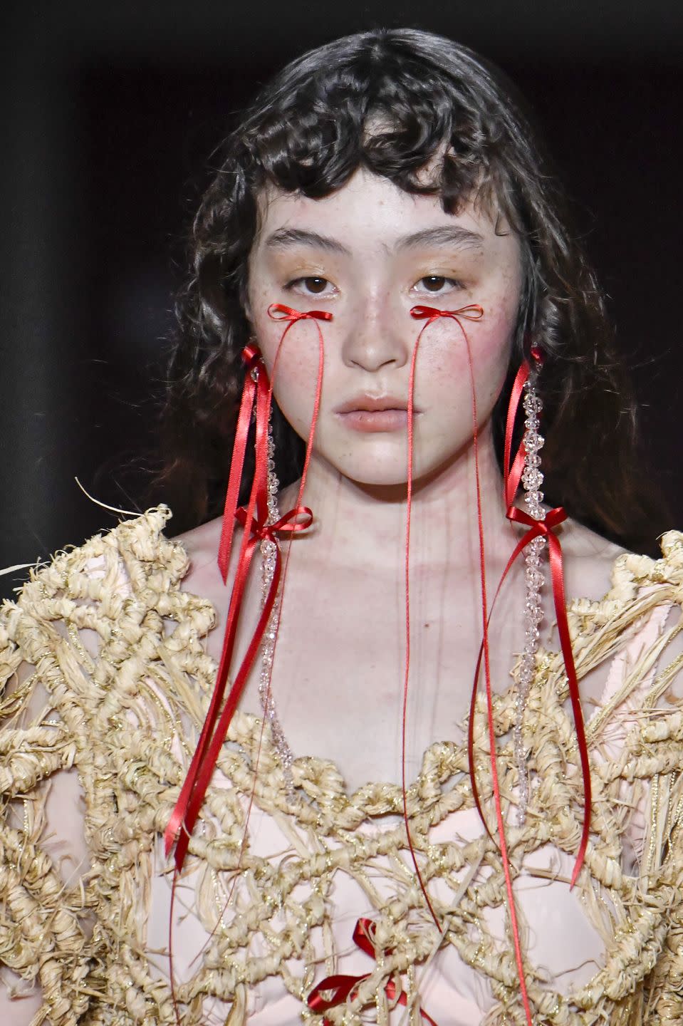 london, england february 18 a model walks the runway during the simone rocha ready to wear fallwinter 2023 2024 fashion show as part of the london fashion week on february 18, 2023 in london, united kingdom photo by victor virgilegamma rapho via getty images