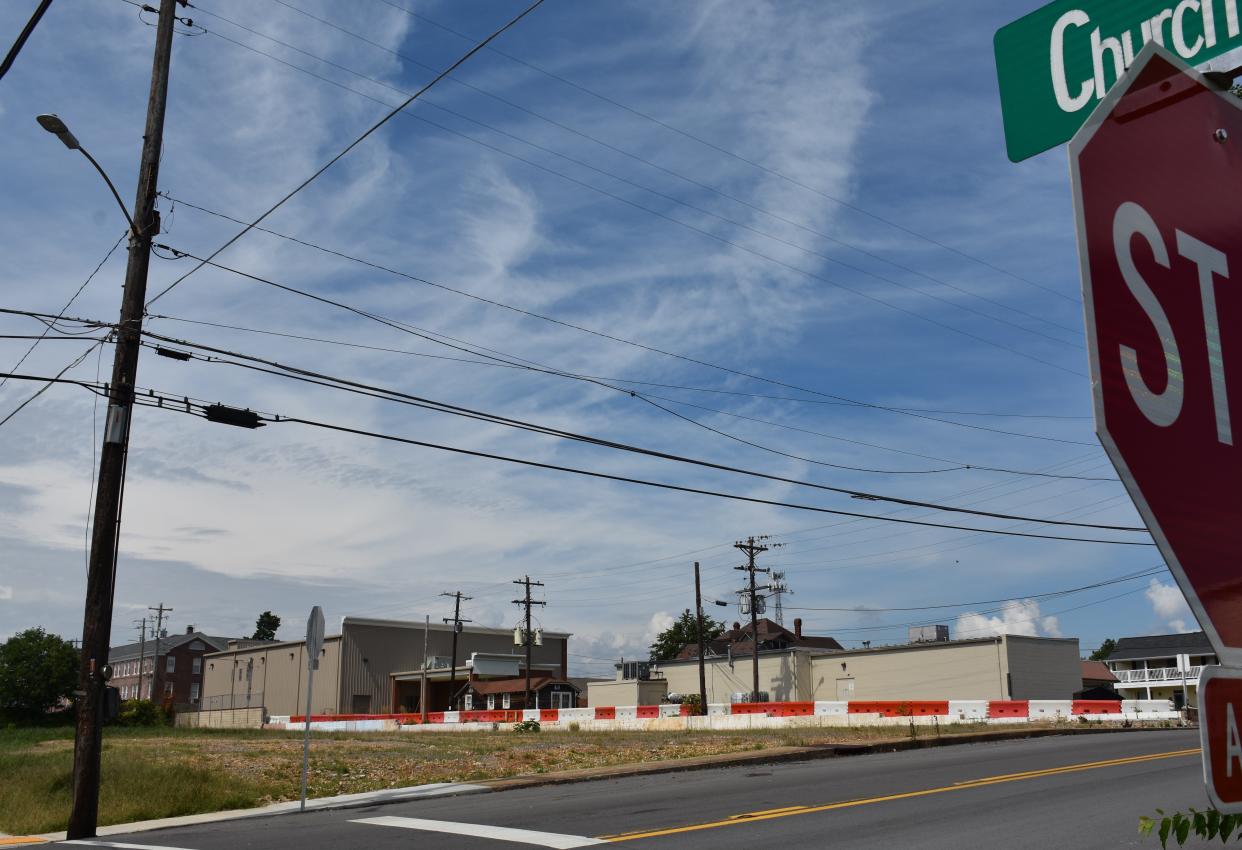 Site of the planned new Dickson County Farmers Market at the corner of Church Street and East Rickert Ave in Downtown Dickson.