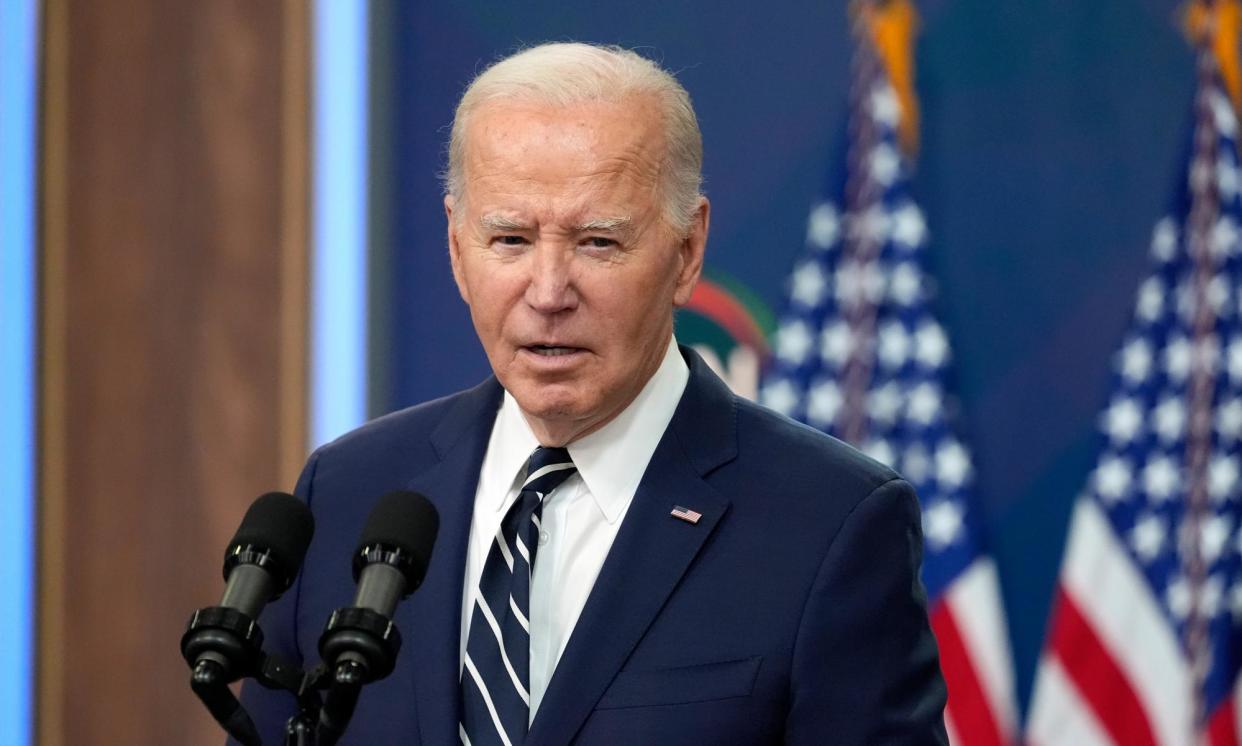 <span>Joe Biden at the White House on Friday.</span><span>Photograph: Alex Brandon/AP</span>