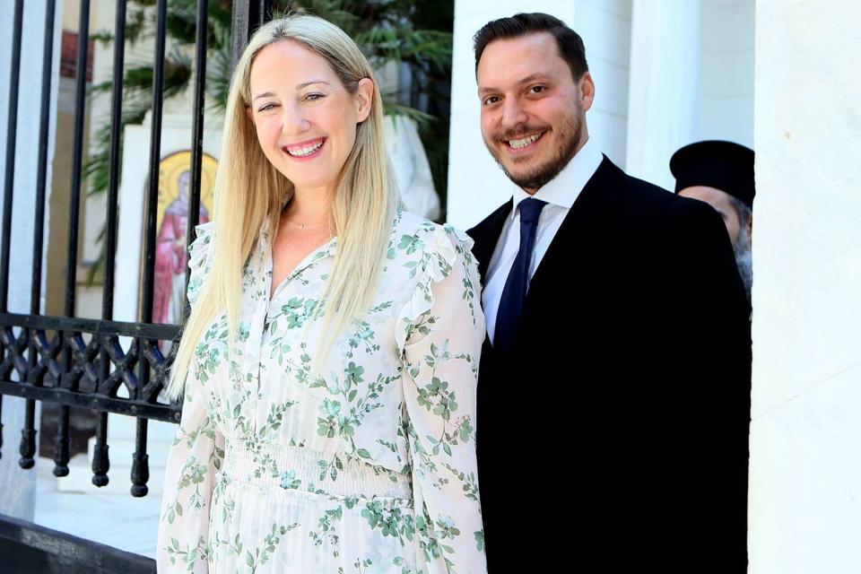 <p>VAFEIADAKIS ARISTIDIS/SIPA/Shutterstock </p> Princess Theodora of Greece and Matthew Kumar on Sept. 25, 2024, three days ahead of their Sept. 28 wedding in Athens, Greece