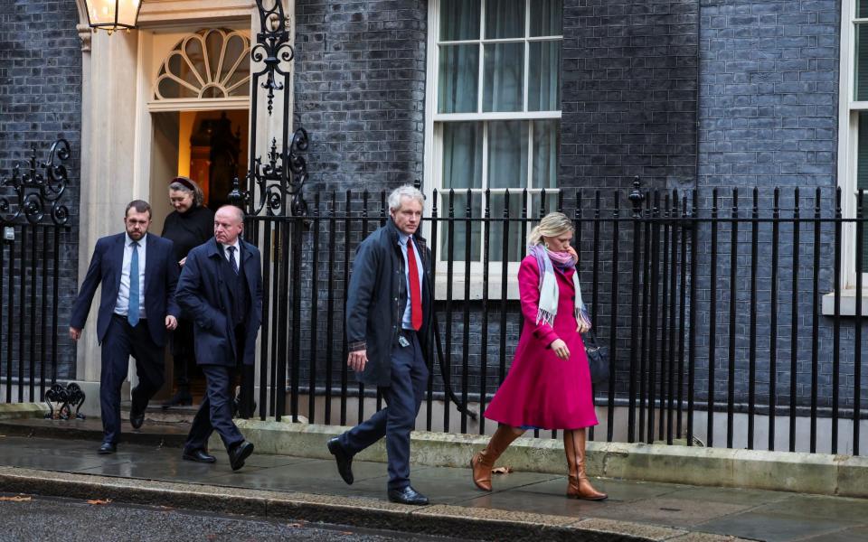 Miriam Cates and other members of the New Conservatives seen leaving Downing Street last month