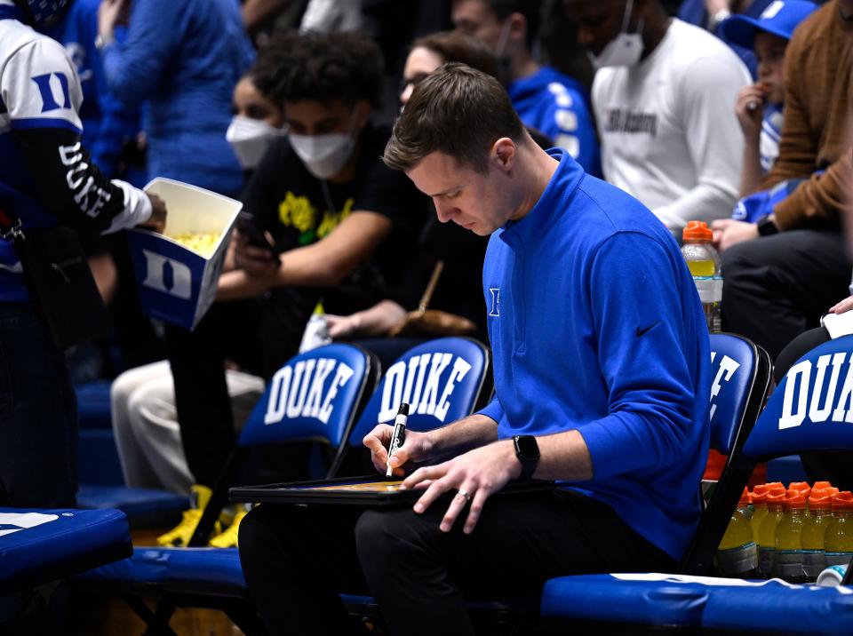 Duke coach Jon Scheyer has had a clipboard and notebook in his hand since he was 10 years old and dreaming of coaching big time.