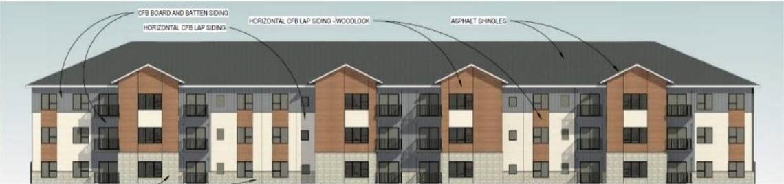 An apartment complex proposed in Nampa, that would be located on the northwest corner of Garrity Boulevard and Can Ada Road. It would include 306 apartments.