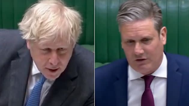 Keir Starmer and Boris Johnson in 2021