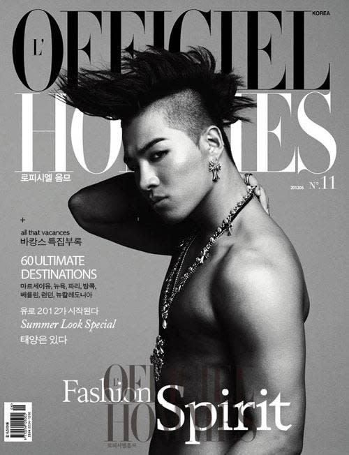 Big Bang’s Taeyang Graces Cover of ‘L’Officiel Hommes’