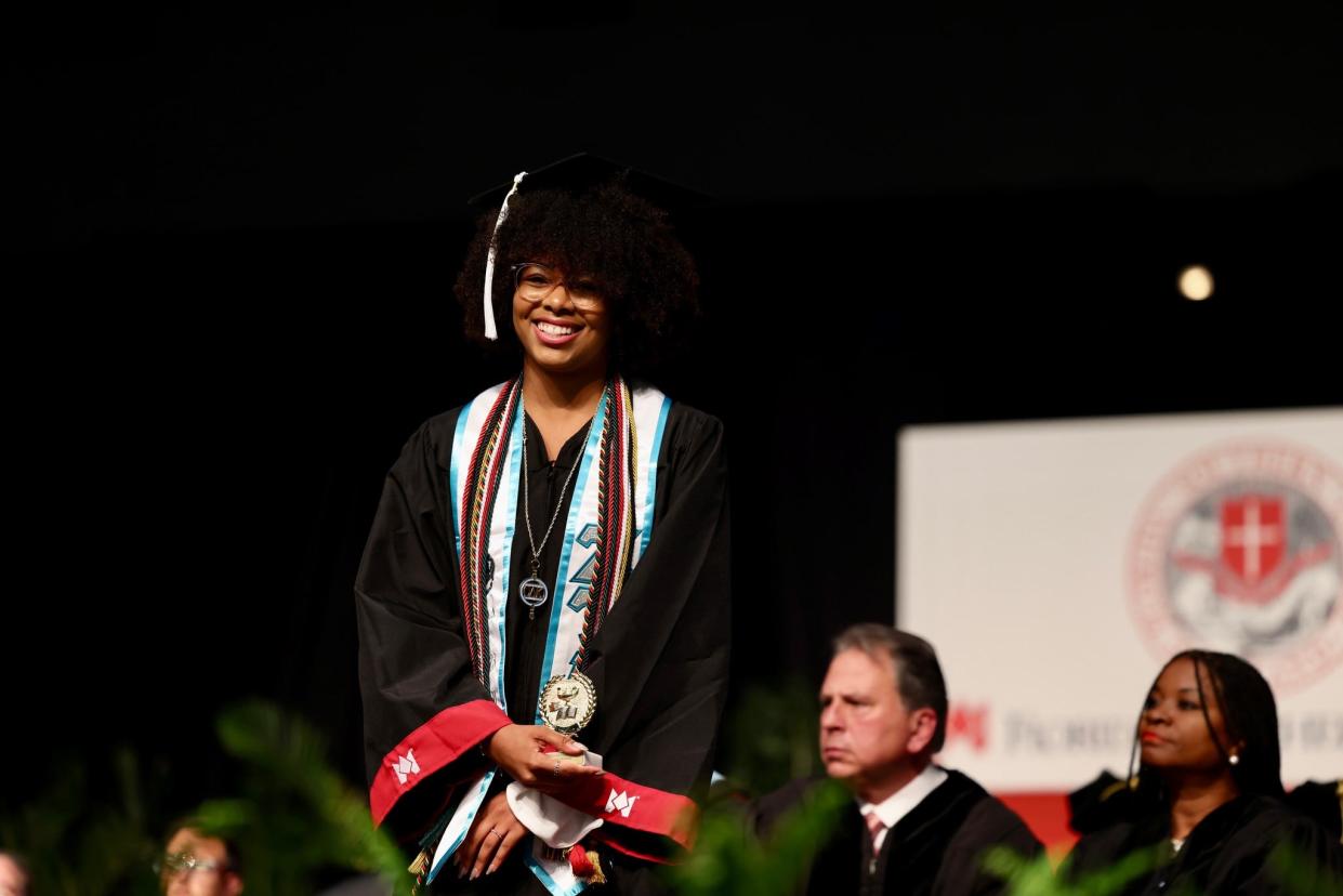 Nathalie Moreno, Florida Southern College's Honor Walk Award recipient in 2023.