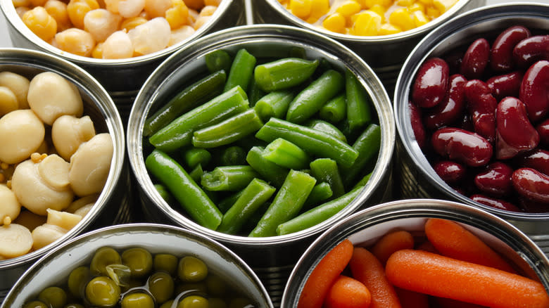 Canned vegetables