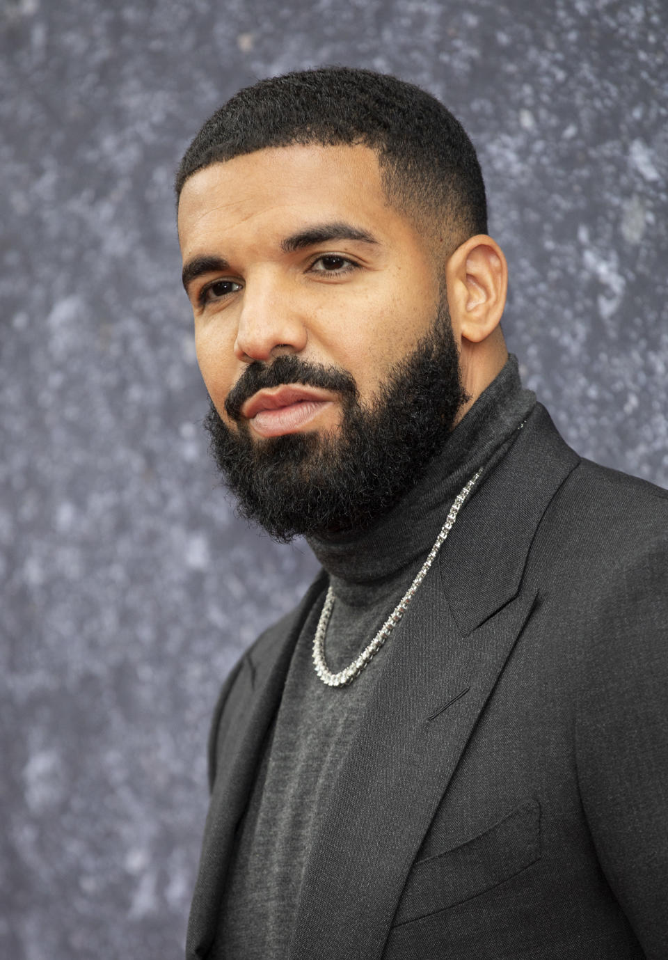 Drake Wearing Black Suit