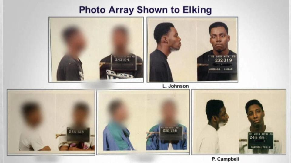 Even though Greg Elking said he didn't get a good look at the suspects, he says Det. Nickerson insisted on showing him an array of several photos. Elking said one of them stood out because of the eyes. The photo was of Lamar Johnson.  / Credit: St. Louis Metropolitan Police Department
