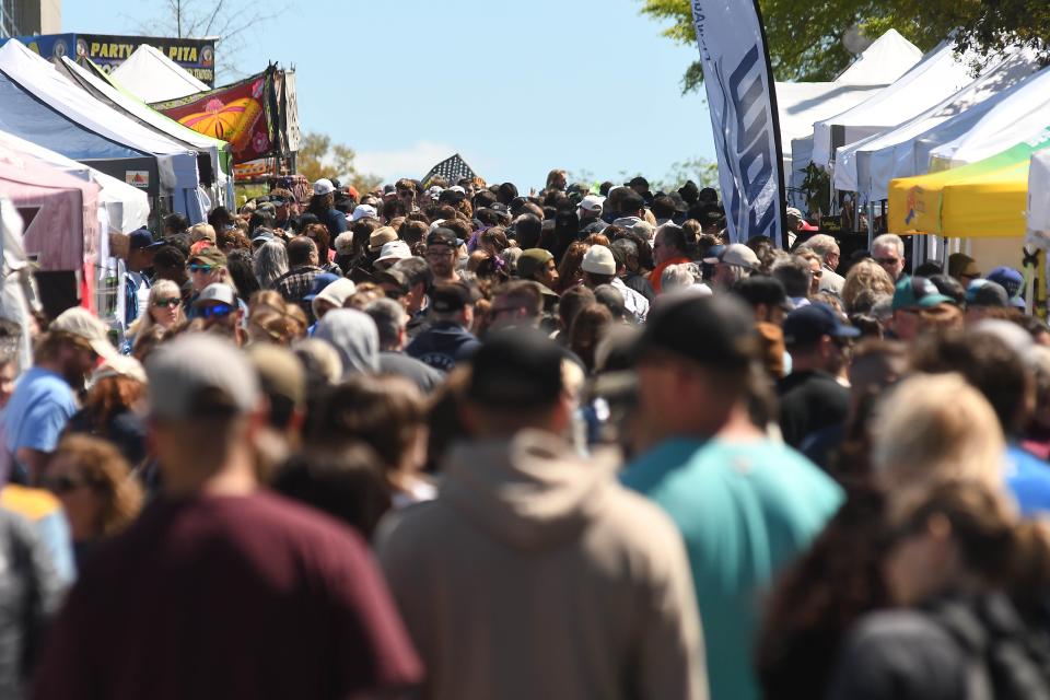 Thousands of people came out to the Azalea Festival Street Fair in downtown Wilmington in 2022.