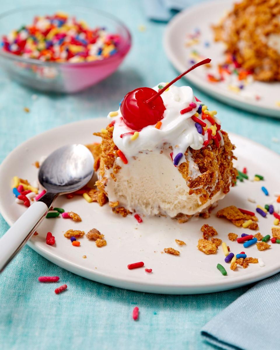 <p>This beauty couldn't be any easier.</p><p>Get the recipe from <a href="https://www.delish.com/cooking/recipe-ideas/a22075262/fried-ice-cream-recipe/" rel="nofollow noopener" target="_blank" data-ylk="slk:Delish;elm:context_link;itc:0;sec:content-canvas" class="link ">Delish</a>. </p>