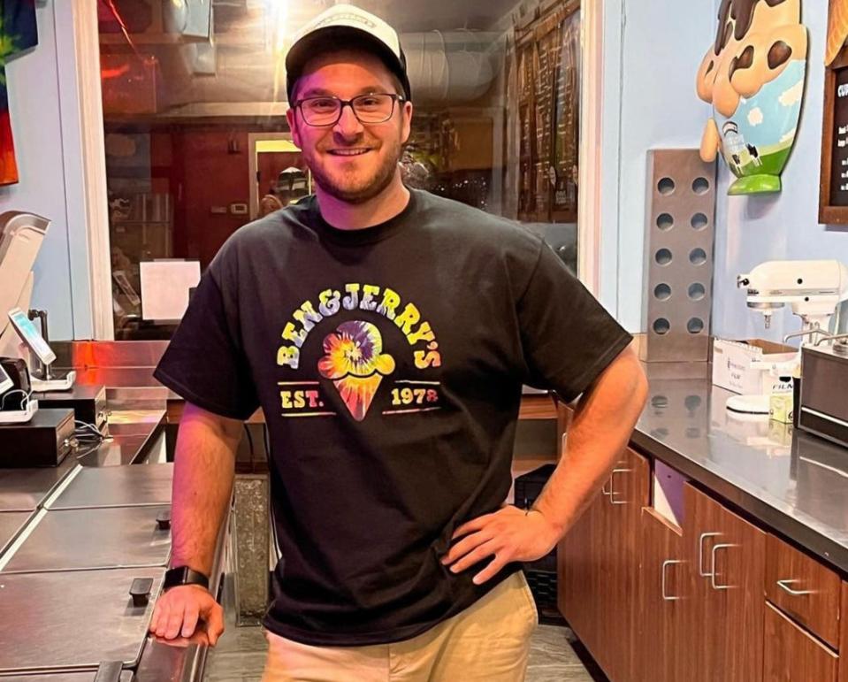Tyler Rosenberg, a Portsmouth native, is the new franchisee of both Ben & Jerry's locations in Newport.
