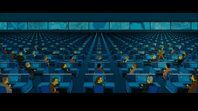 FOX The NSA listening to conversations in America in 'The Simpsons Movie' (2007)