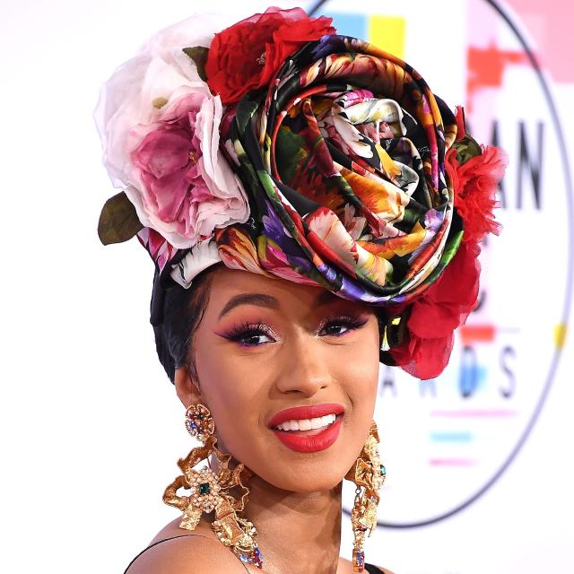 Cardi B's Green Hair Color and Lob Hairstyle: See Photos