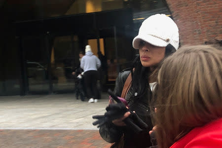 Sunrise Lee, a former Insys Therapeutics Inc regional sales director, exits the federal courthouse in Boston, Massachusetts, U.S., January 29, 2019. REUTERS/Nate Raymond