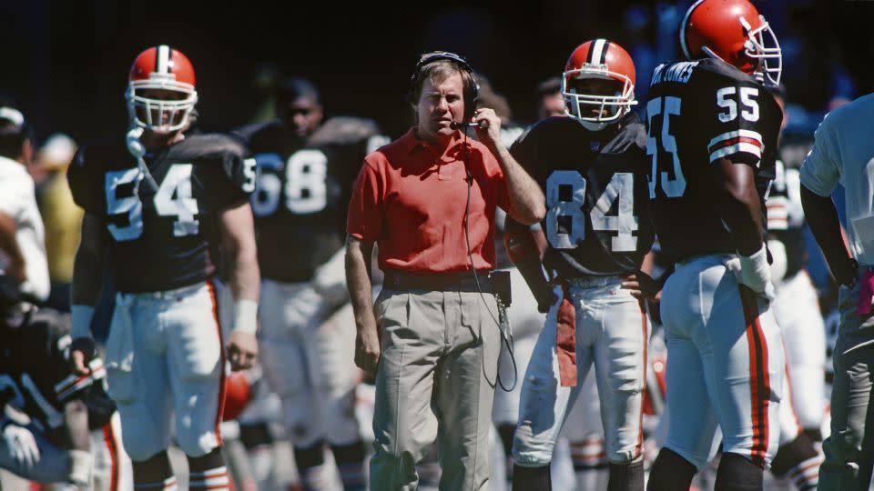 Belichick directs play during a Browns game against the Dallas Cowboys on September 1, 1991. - Al Messerschmidt Archive/AP