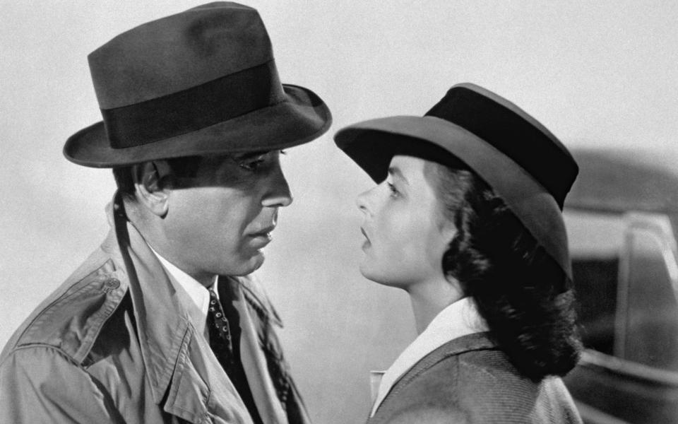 Humphrey Bogart and Ingrid Bergman in Casablanca (1942) - Corbis Historical