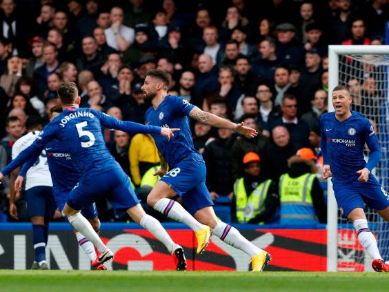 Chelsea's French striker Olivier Giroud (AFP via Getty Images)