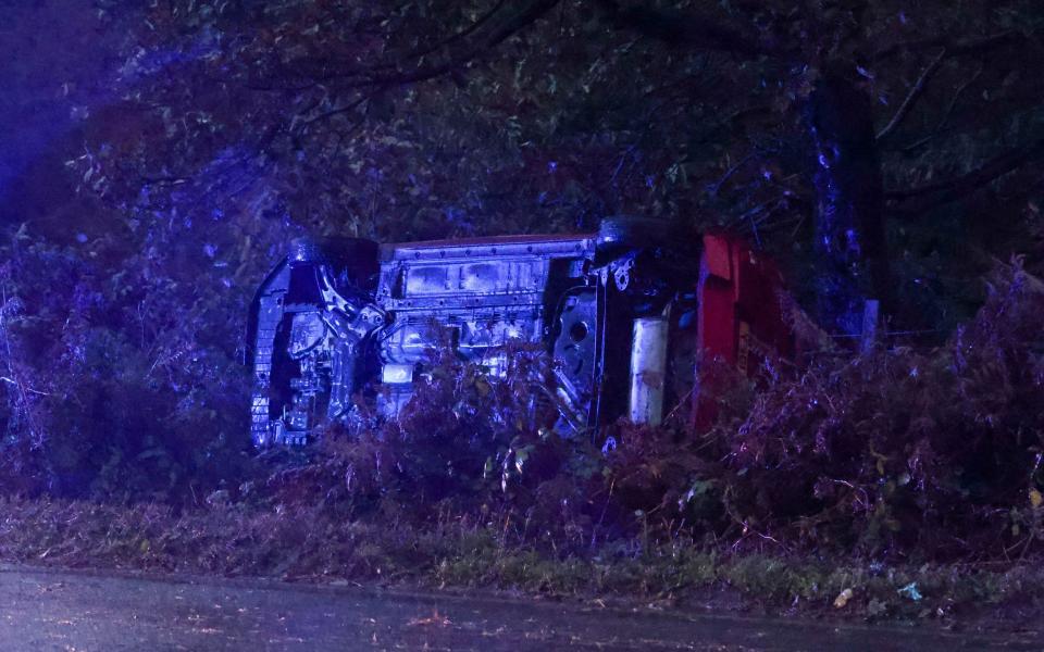 Vehicle overturns on the A20 in Kent