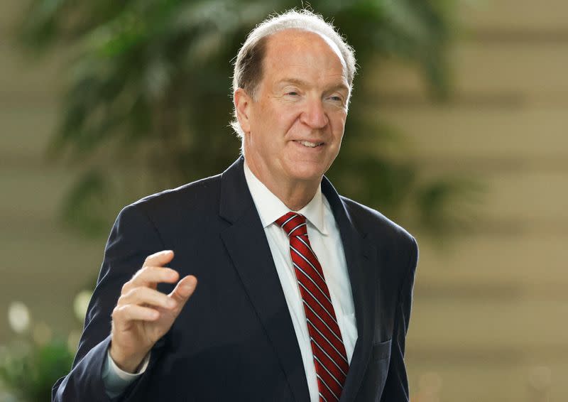 FILE PHOTO: David Malpass, president of the World Bank Group, arrives for a meeting with Japan's Prime Minister Fumio Kishida in Tokyo