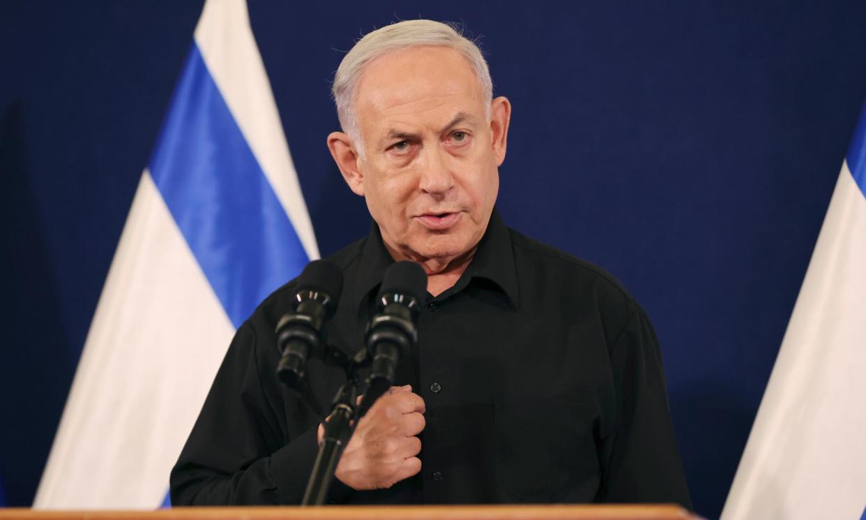 <span>Benjamin Netanyahu said: ‘We can fight on several fronts and we are prepared to do that.’</span><span>Photograph: Abir Sultan/AP</span>