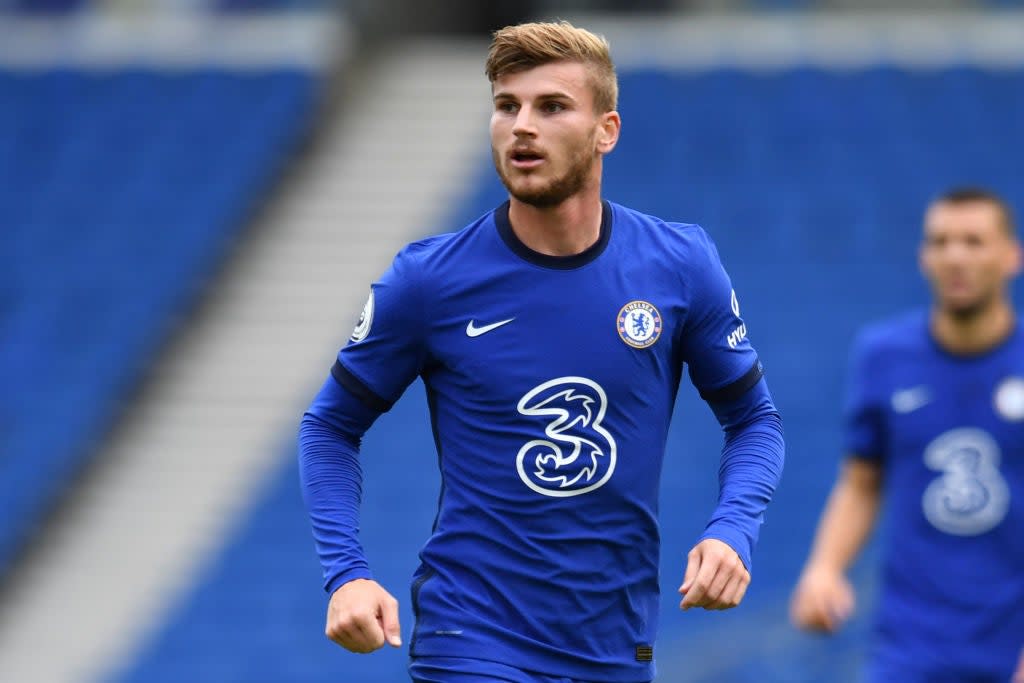 Timo Werner makes his Chelsea debut against Brighton (AFP via Getty Images)