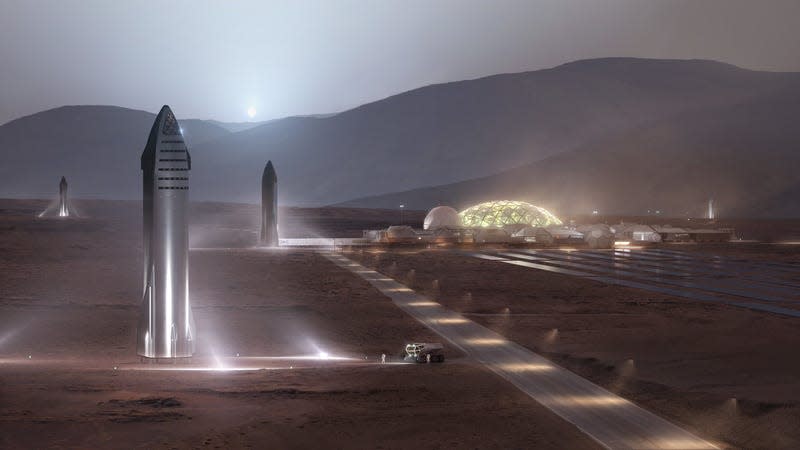 Artist’s conception of a SpaceX Martian colony<br> - Image: SpaceX