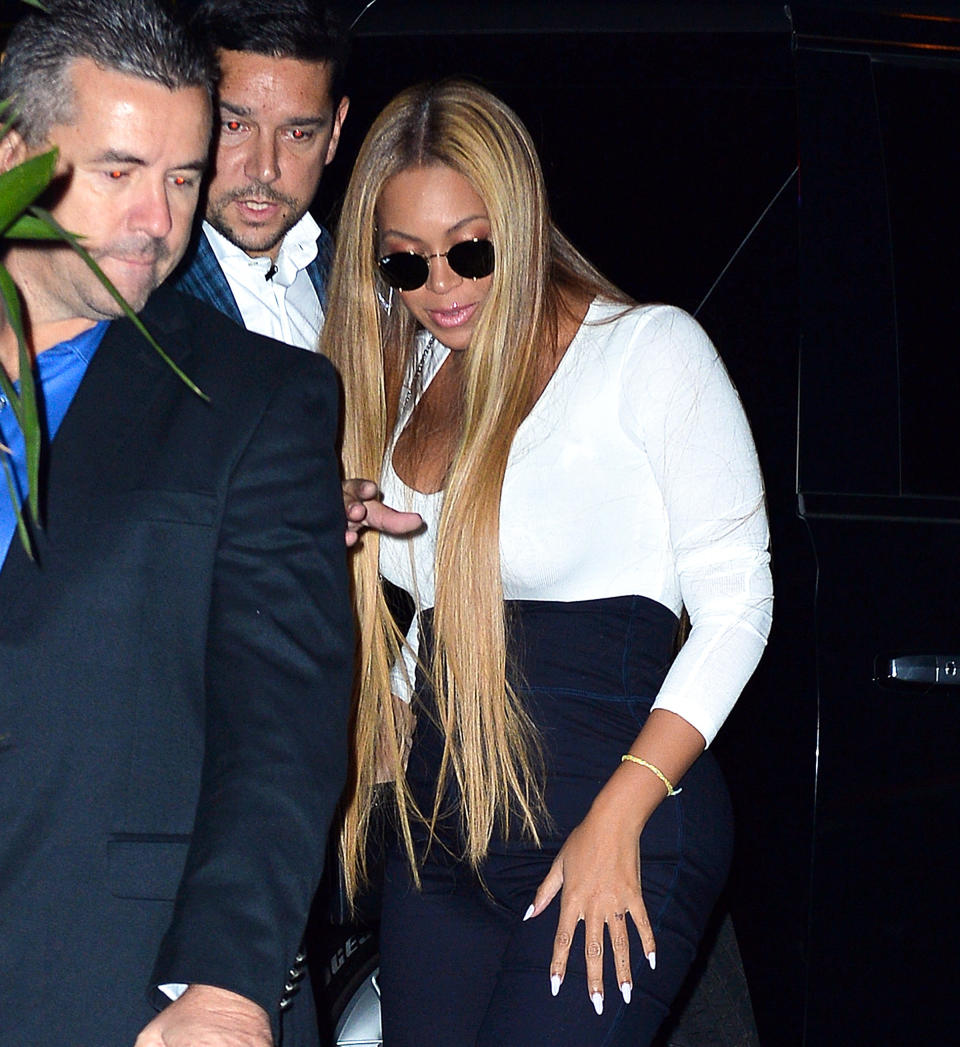 Beyonc&eacute;&nbsp;at the "SNL" Season 43 after-party at Tao in New York City.&nbsp; (Photo: Splash News)