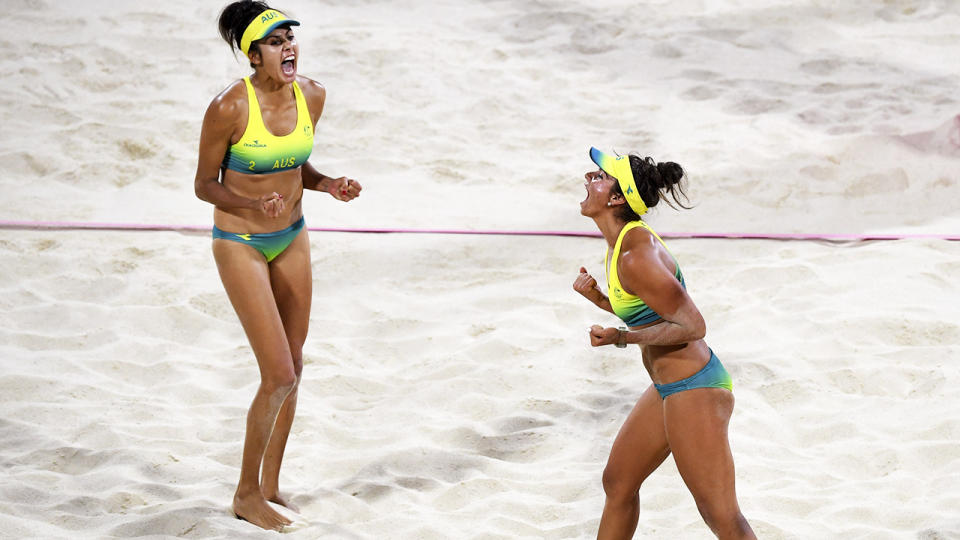 Taliqua Clancy and Mariafe Artacho del Solar, pictured here at the 2018 Commonwealth Games.