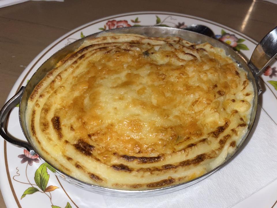 Plate of shepherd's pie.