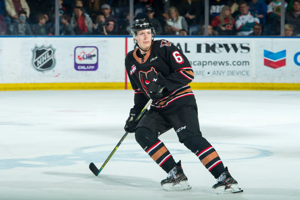 Calgary Hitmen blueliner and Nashville Predators prospect Luke Prokop is the first ever active, openly gay hockey player on an NHL contract. (Getty)