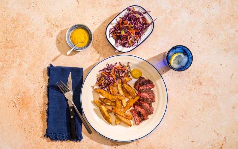 Skirt steak and chips