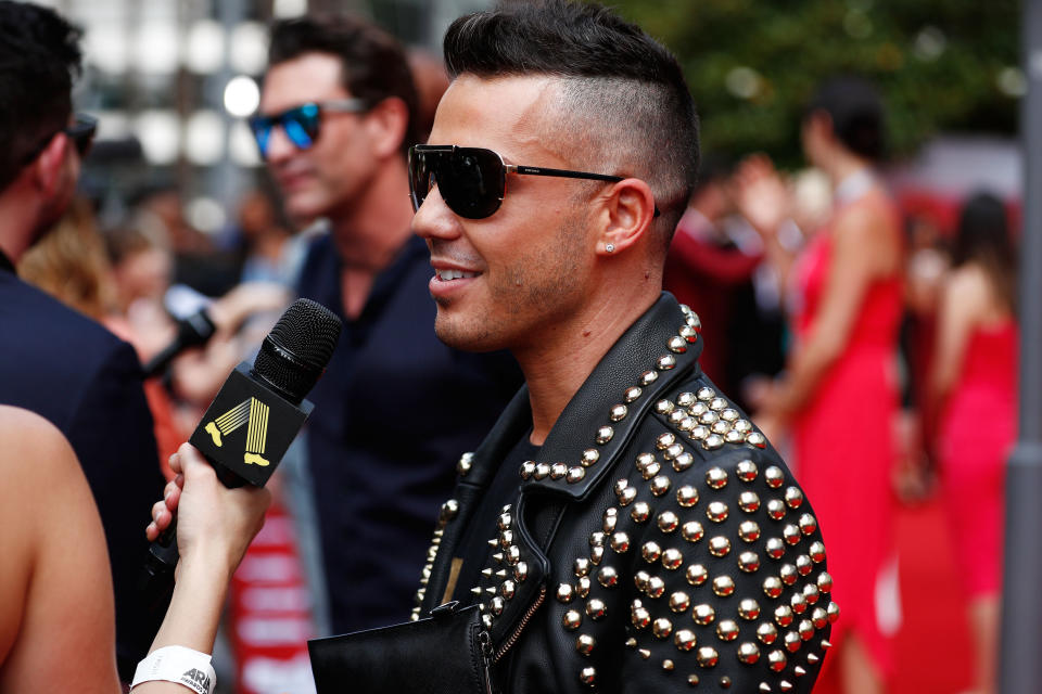 Anthony Callea arrives for the 31st Annual ARIA Awards 2017 at The Star on November 28, 2017 in Sydney, Australia