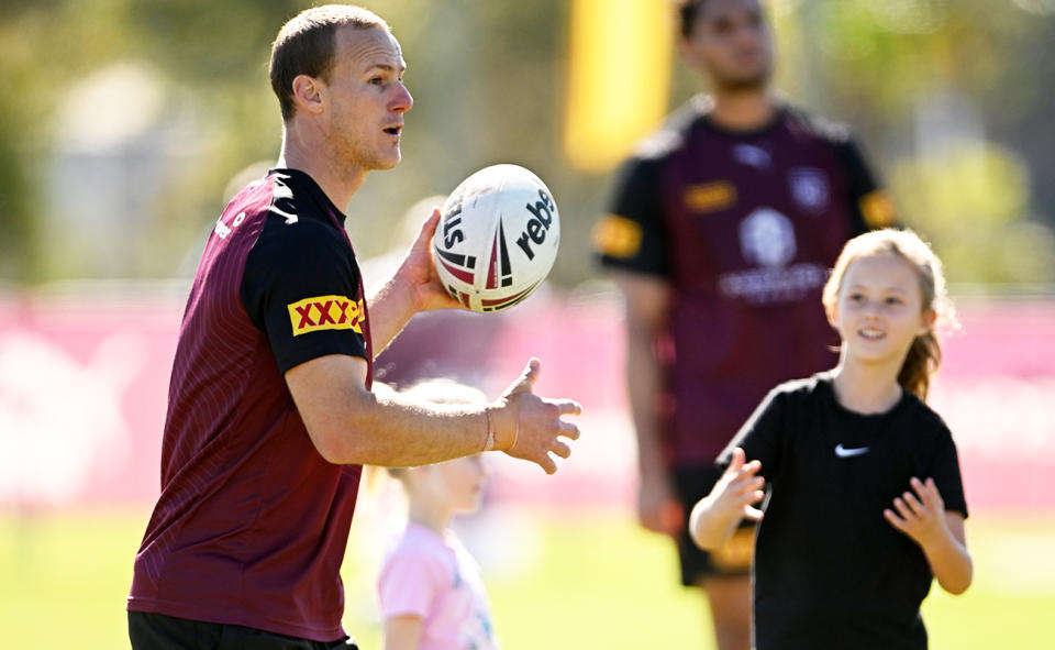 Daly Cherry-Evans in Queensland State of Origin camp in 2023.