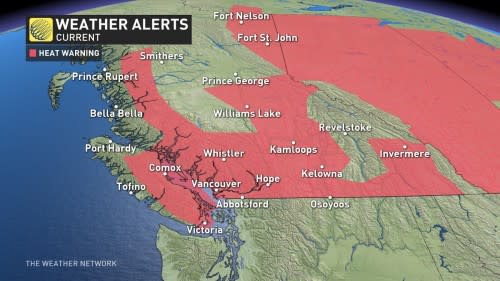 B.C. heat warnings July 8 2024