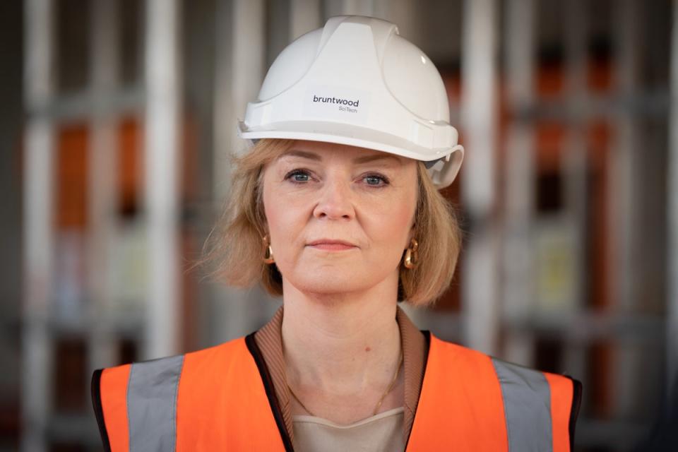 Prime Minister Liz Truss during a visit to a construction site during the conference (Getty Images)