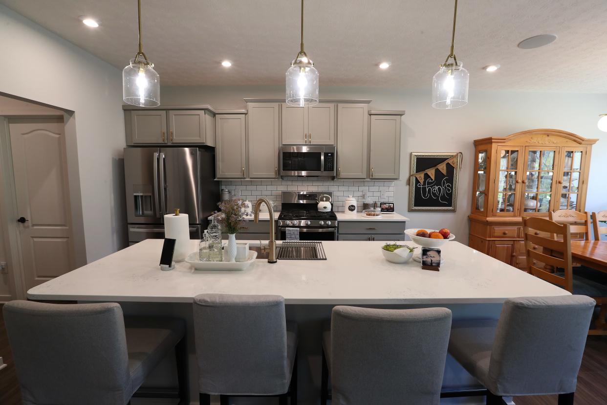 The kitchen inside the home of Gloria and Alex Restrepo in Louisville, Ky. on Apr. 24, 2024.