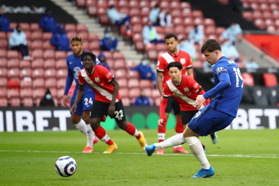 Mason Mount converts from the spot (Getty)