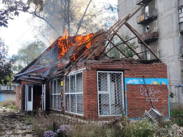 Kyrylenko shared this image among others of damaged stalls and dead bodies (Donetsk governor)