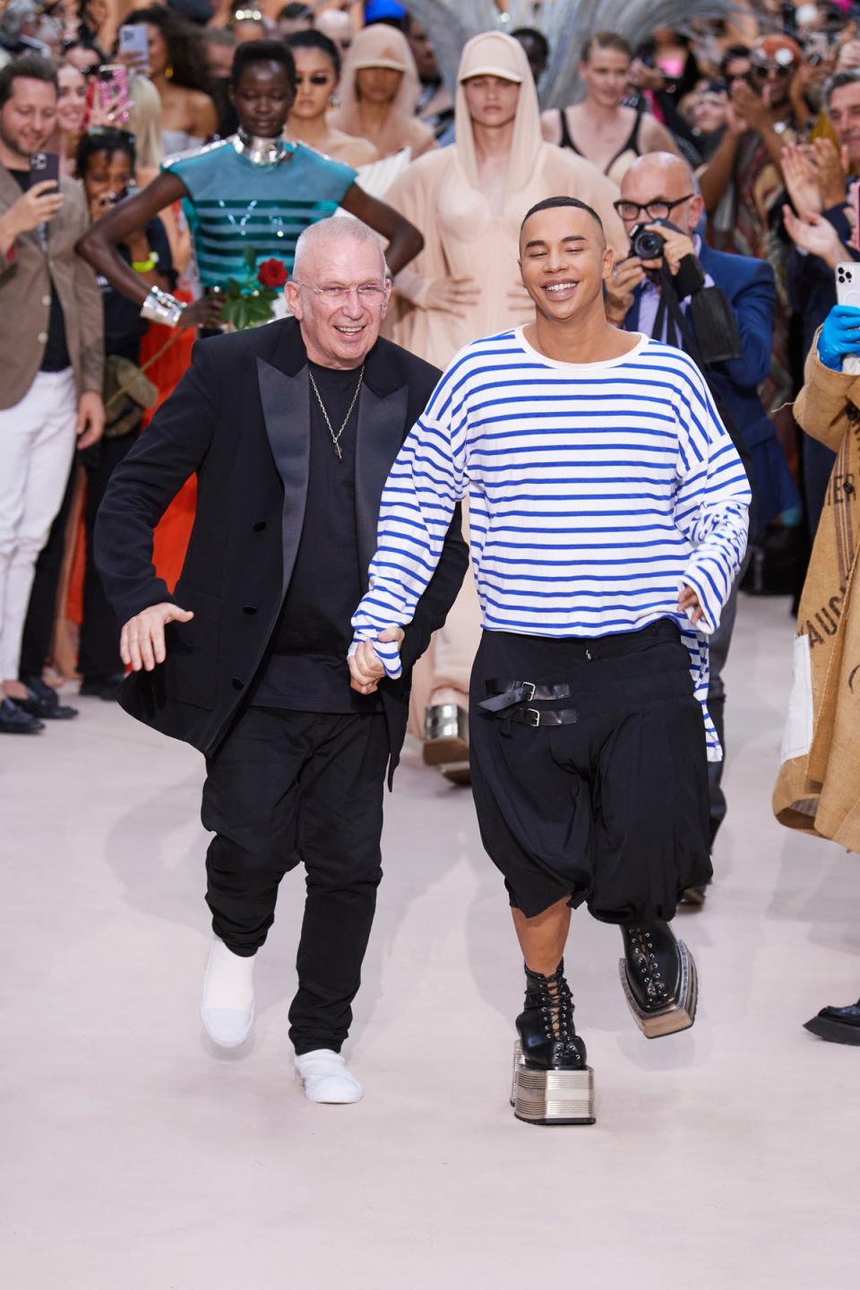 Olivier Rousteing and Jean Paul Gaultier (JPG)