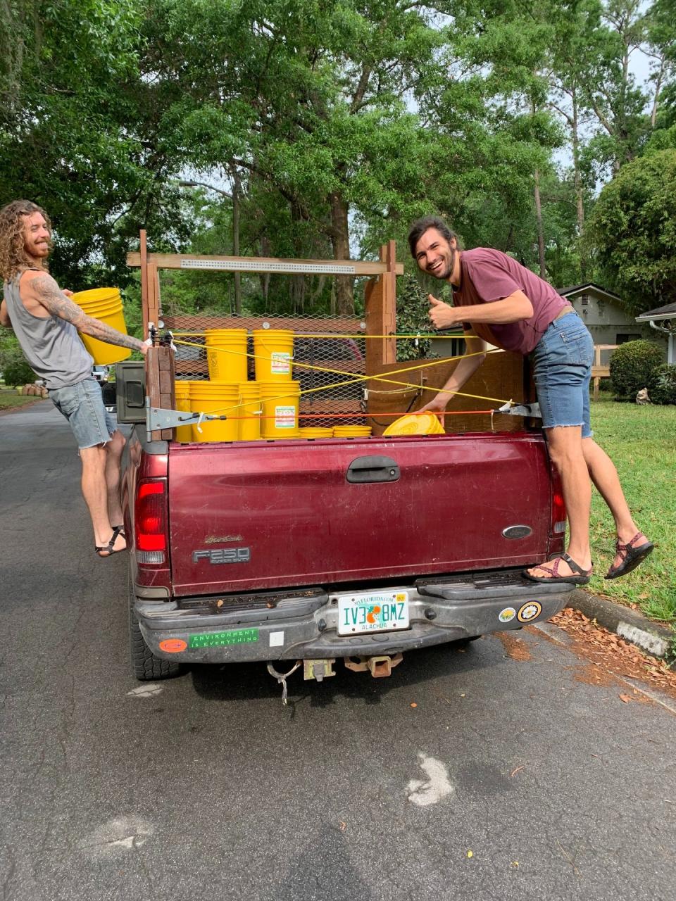 The local composter Beaten Path collects buckets of food waste and produces compost sold to area growers as part of a pilot project in Ganesville.