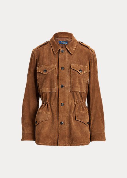 7) Suede Military Jacket