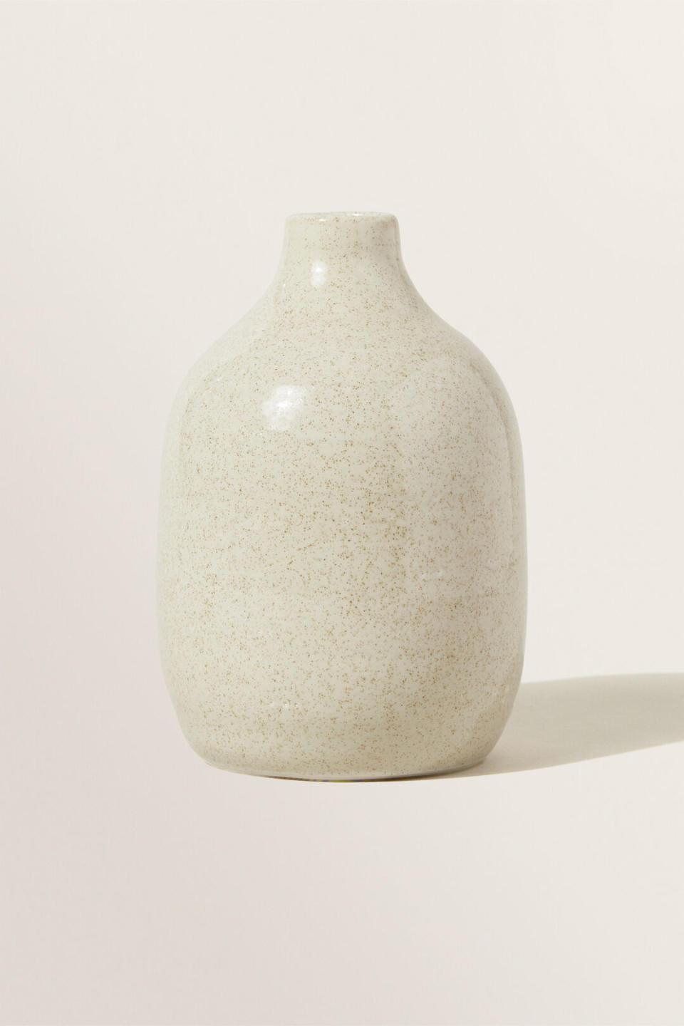 Tate Bud Vase in Oat Speckle, $99.95